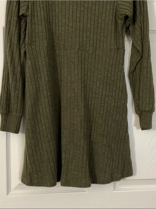 Pink Lily Olive Ribbed Crewneck Top - Picture 5 of 5